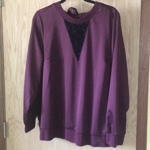 Plus sized purple long sleeve shirt 3/$15